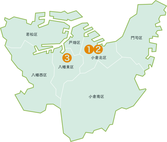 市役所・サテライトコーナーアクセスマップ